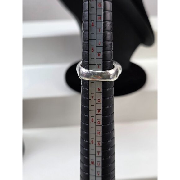 Vintage 925 Sterling Silver Ring With Multi-Stone Inlay 14 gr Barse Size 6 - Picture 9 of 11